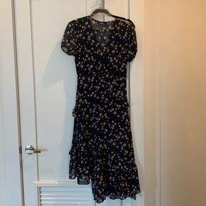 Lulus blue floral midi dress